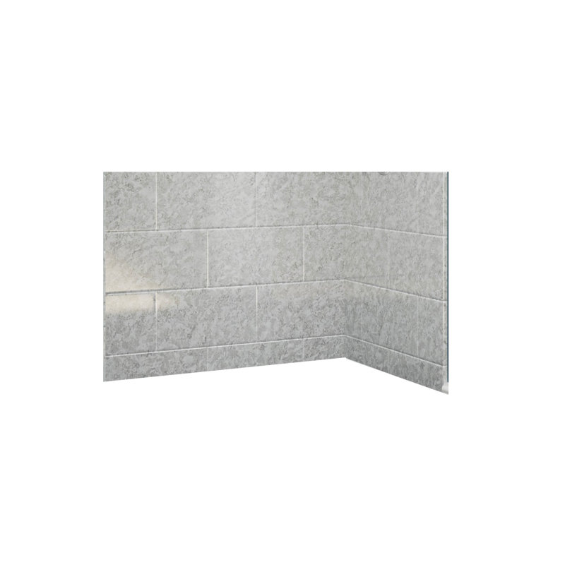 Système de douche Subway Tile RidgeStone avec siège moulé, Argent