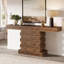 Console 63 pouces en bois rustique brun