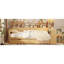 Lit de jour simple en bois avec tablettes de rangement, lit multifonctionnel avec 2 tiroirs de rangement et bureau d'étude, naturel (ancien SKU: N733S241484M)