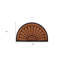 18" X 30" Beige and Black Rubber and Coir Outdoor Semi Circle Door Mat