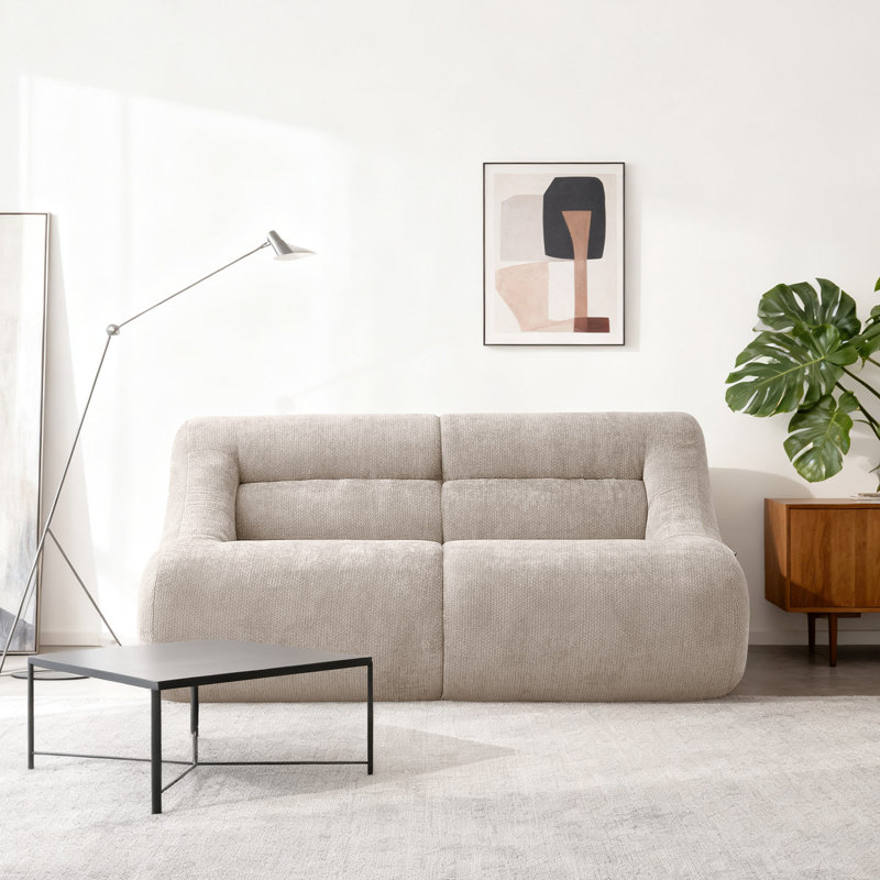 Canapé en chenille 63 po, Beige