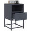 Ensemble de 2 tables de chevet vidaXL en acier anthracite 14,2 x 15,4 x 23,8 po-1976350609
