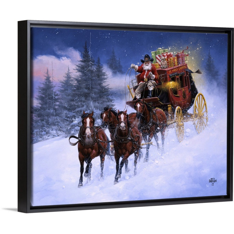 Reproduction d’art sur toile, "nick’s Express" par Jack sorde, Cadre noir, H 18 po x l 22 po x P 1,75 po