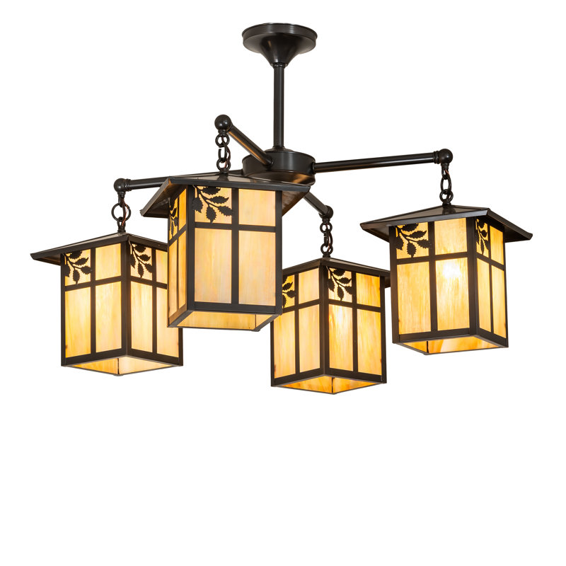 32" Wide Seneca Sprig 4 Light Chandelier