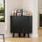 Farmhouse Corner Storage Cabinet, 31.5" Industrial 3-Tier Wooden Organizer with Adjustable Shelf, Freestanding End Table Cupboard for Living Room, Bedroom, Bathroom-403203520