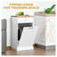 Armoire poubelle autoportante inclinable avec portes doubles HOMcom, unité de rangement en MDF blanc pour déchets