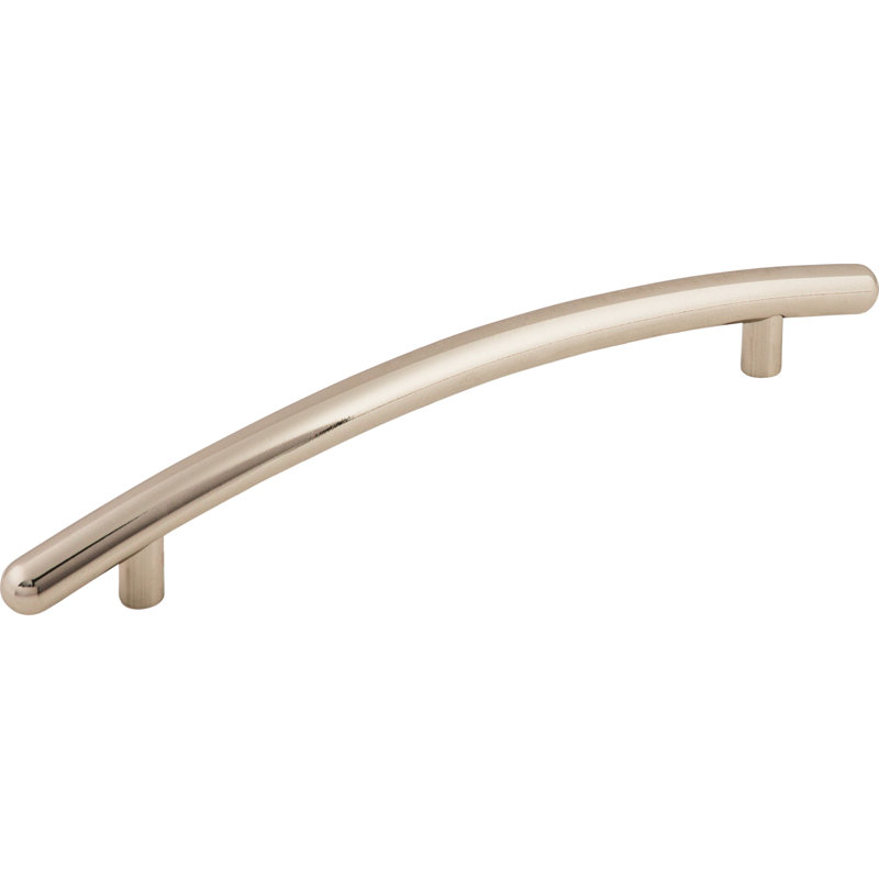 Curved Bar pull, Polished Nickel, 3 3/4" Center to Center