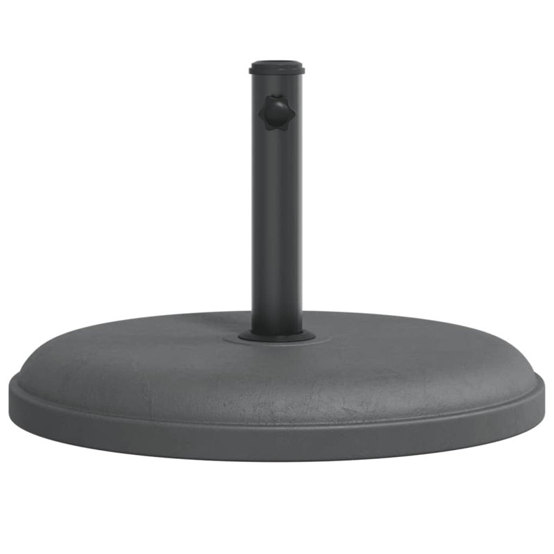 Support de parasol extérieur en tube de fer en plastique gris foncé à base de parasol 55,1 lb