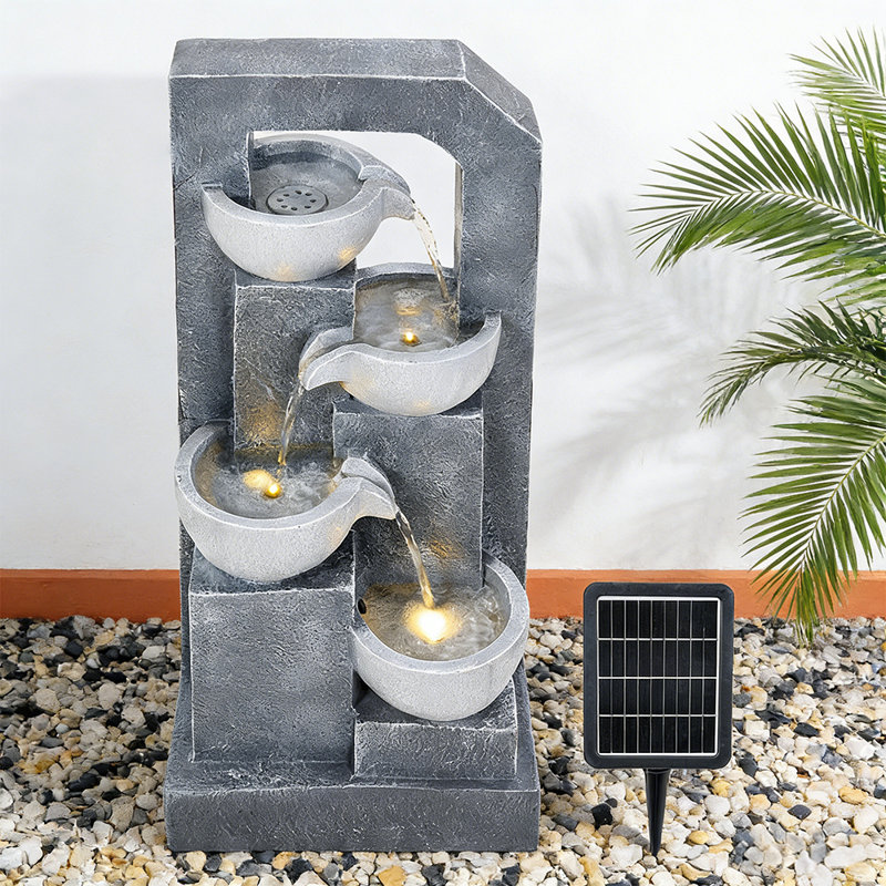 Outdoor Floor Fountain with Lights