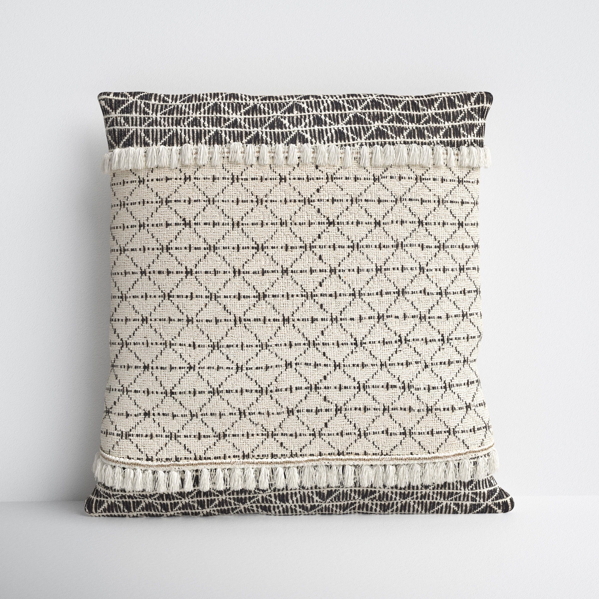 Santina Tassels Cotton Throw Pillow, Pillow Cover Only - No Insert, 20" x 20"