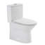 Toilette compacte une pièce allongée à hauteur de chaise compacte, 0,8 / 1,6 GPF WaterSense & MaP 1000g, conception sans rebord, 25 po de profondeur, 12 po brut