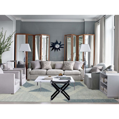Tapis art déco en laine noué à la main bleu 10 pi 2 po x 14 pi 2 po 60E838EAB8D94545B4D8404580CAB14B