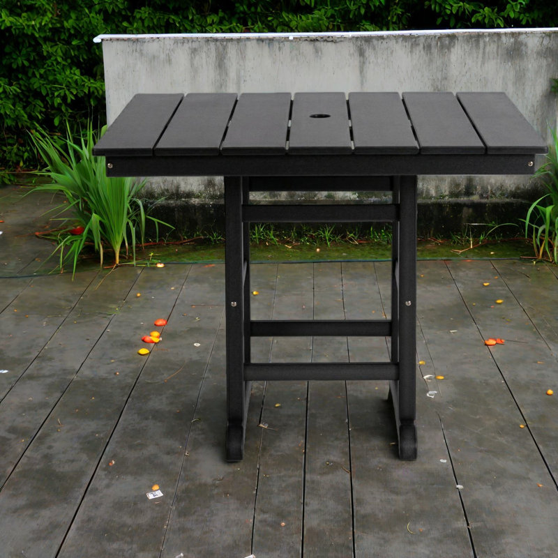 Tables de patio pliantes, table carrée moderne Hdpe 37,8 pouces