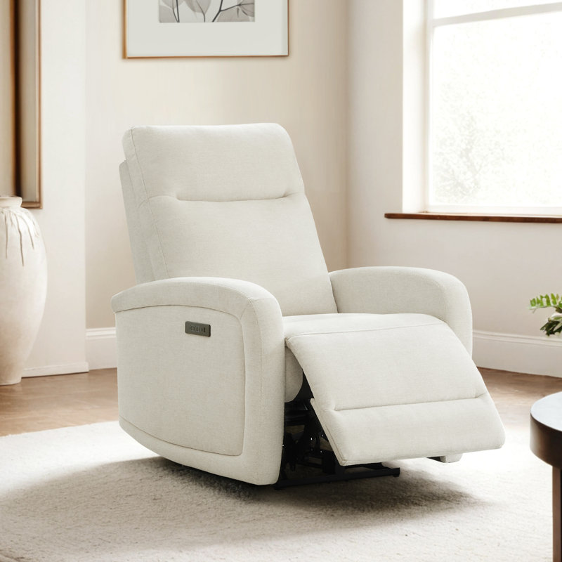 Bricia Zero Wall Power Recliner, White