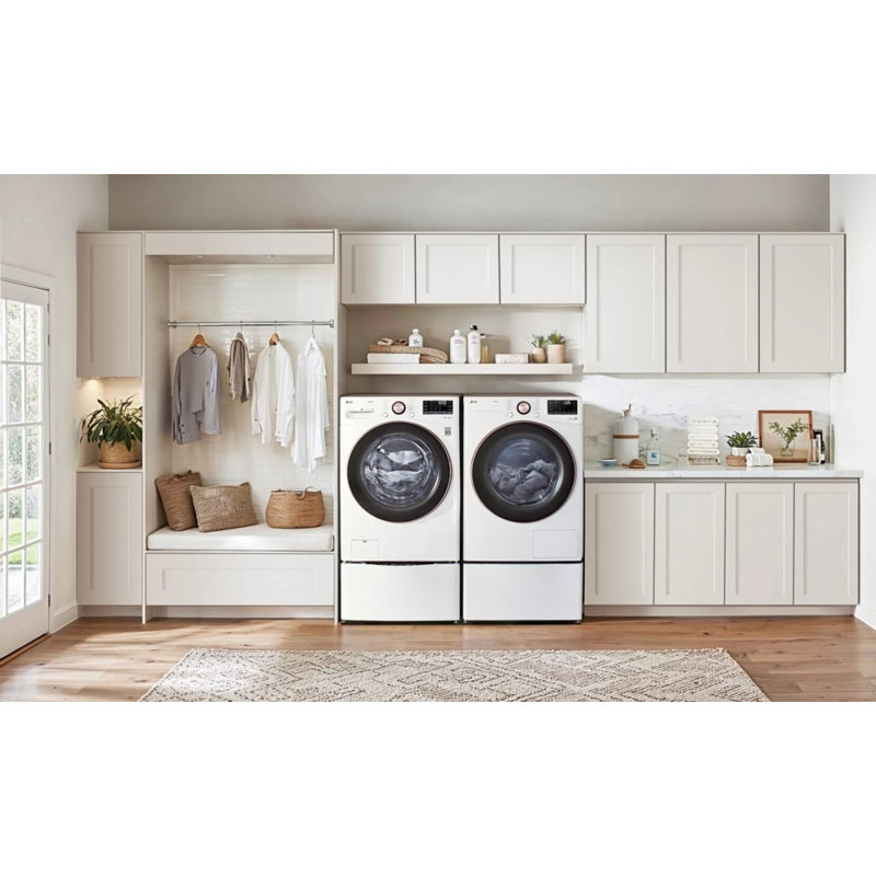 LG 7.8 cu. ft. Mega Capacity Smart Front Load Dryer with Dual Inverter Heatpump Technology and Inverter Direct Drive Motor System