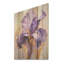 Iris doré - Rêve mauve - iris, art mural sur bois de pin naturel-1380880426
