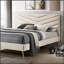Lit capitonné beige Mid-Century-284480718