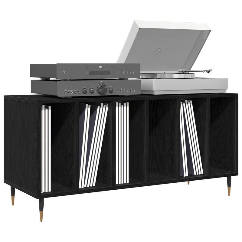 12-3 Rectangle Accent Cabinet, Black Oak