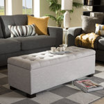 Mesina Polyester Blend Upholstered Storage Bench