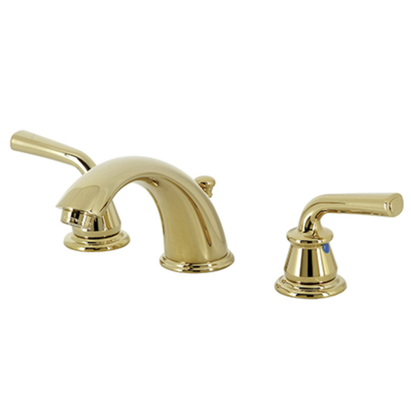 Robinet de salle de bain espacé Kingston, Laiton poli