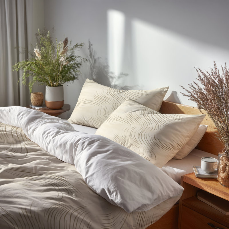 Ensemble de housse de couette et coussin décoratif Abstract Bed Bed, Housse de couette très grand et 2 très grandes t