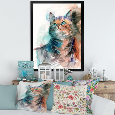 " Little Grey Cat With Blue Eyes "