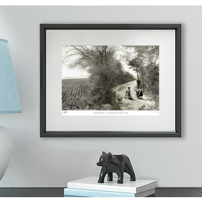 Chartham, A Country Lane 1906 - Single Picture Frame Print, 40cm H x 50cm W x 2.3cm D