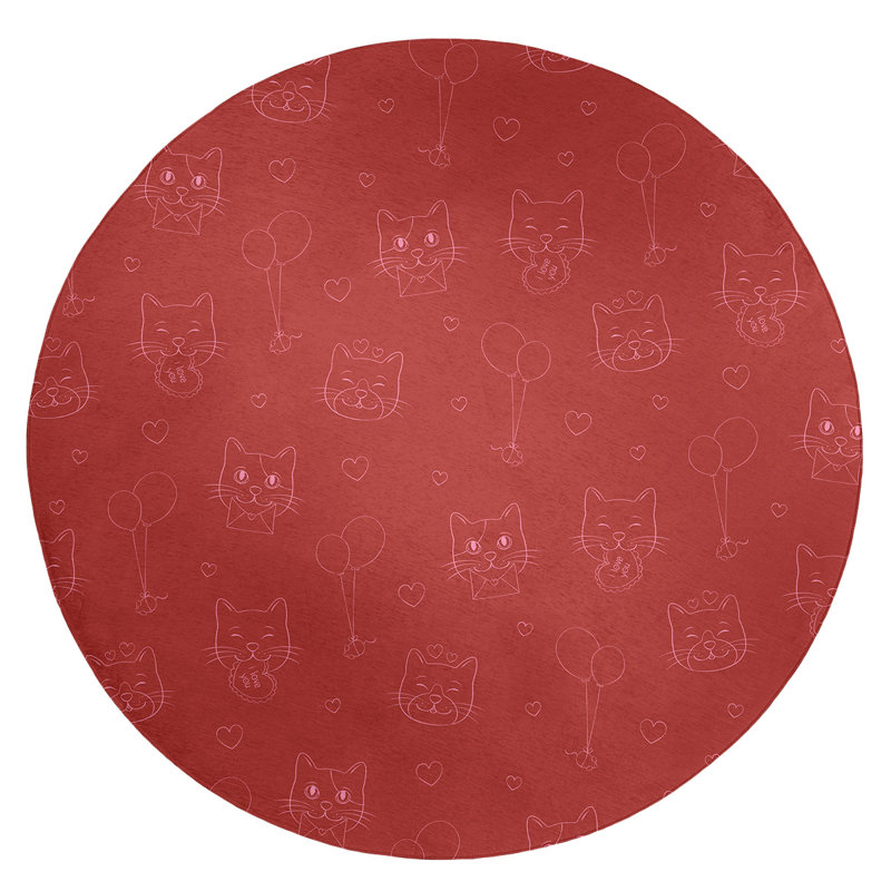 Chenille Indoor Rug, Round 5'