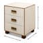 Table de chevet 3 tiroirs Shagreen-59407349