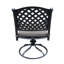 Ensemble de 2 chaises berçantes pivotantes en fonte d'aluminium avec coussins moelleux, durables et confortables pour une utilisation intérieure et extérieure-1578250800