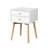 Side Table, Bedside Table With 2 Drawers, Mid-Century Modern Storage Nightstand, Small Bedside Table-2064229017