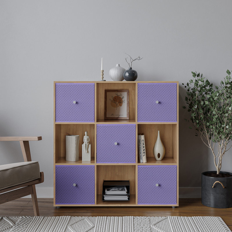 93cm H x 12cm W Solid Wood Standard Bookcase, Oak/Lilac
