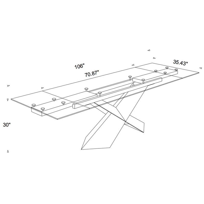 Glass Top Dining Table