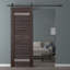 Porte de grange en lambris de bois manufacturé avec ensemble d'installation-88072298-88072297
