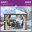 Pavillon de jardin en aluminium avec rideaux-88409147