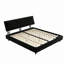 Structure de lit, tête de lit capitonnée avec un coussin extra-large, lit plateforme en chenille avec support double en lattes de métal et de bois, solide et stable, silencieux-670503278-670503267