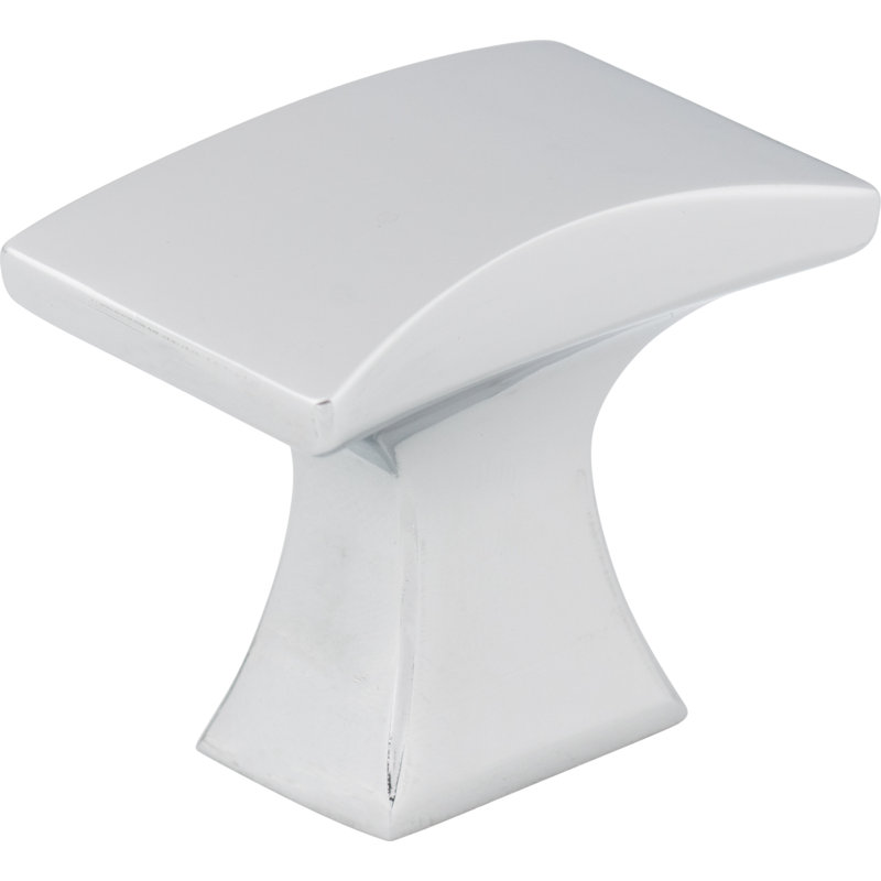 Philip Rectangular Knob, Polished Chrome