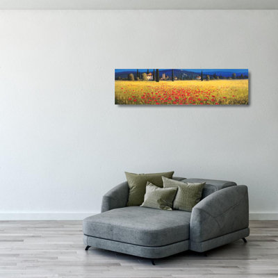 Panorama toscan - Coquelicots