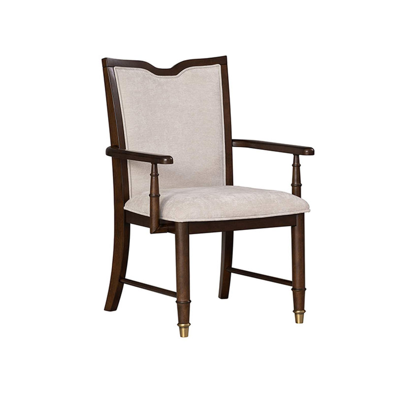 Chaise avec accoudoirs transitionnels l 24,4 po (2 / RTC), cerisier foncé