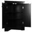 Armoire de plancher noire triangulaire avec tablettes réglables, économise de l'espace pour garder vos objets bien organisés-1643311338