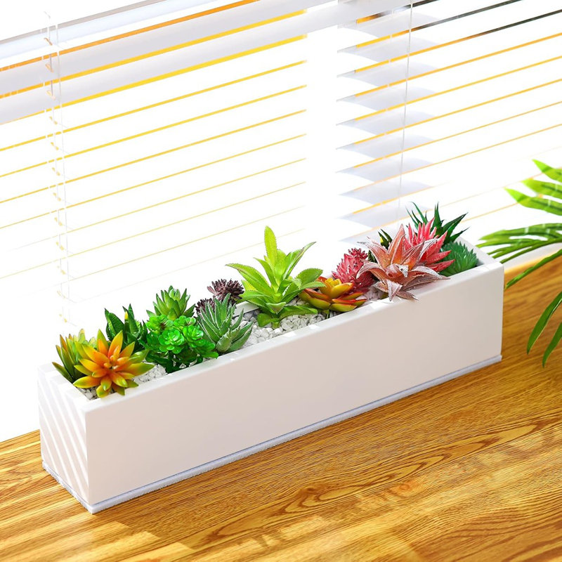 Long Rectangular Planter Box Window Sill Plant Box Metal Water T...