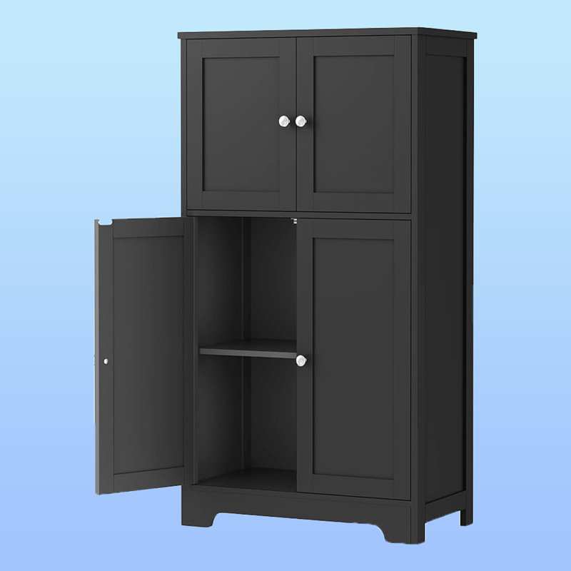 Bathroom Storage Cabinet, Black