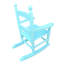 Fauteuil à bascule, fini bleu - Bois massif robuste pour une utilisation intérieure et extérieure. Siège et dossier confortables et polyvalents. Construction en bois franc pour un confort optimal. Support pour les doigts et les mains.