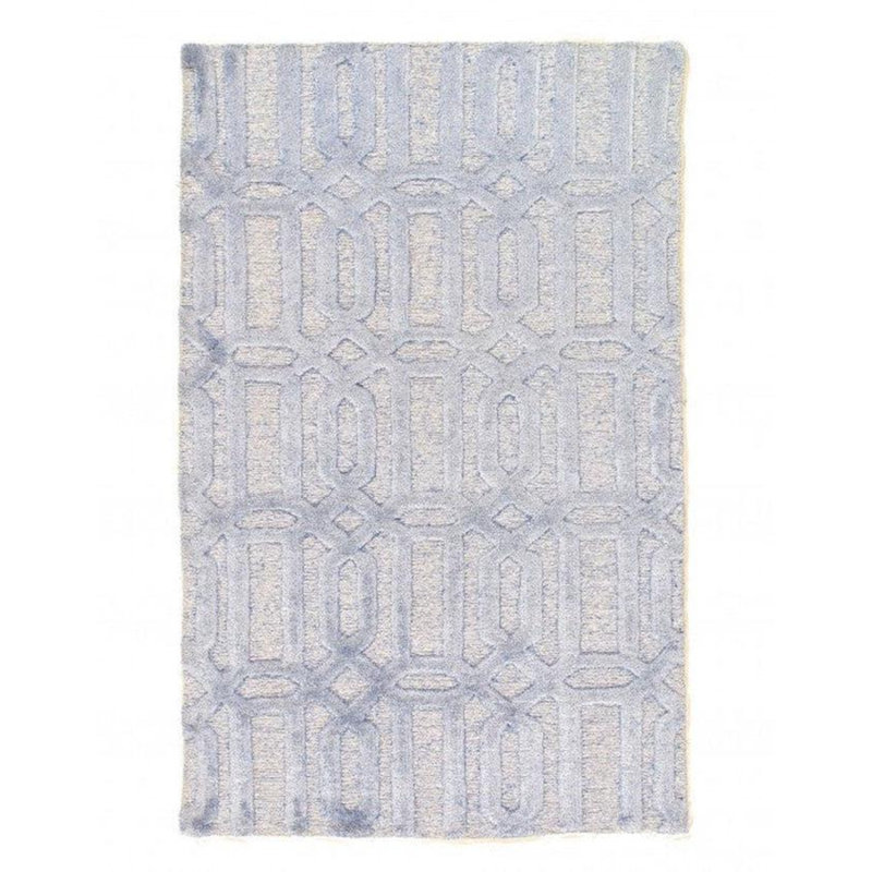 Mercie Geometric Area Rug in Blue
