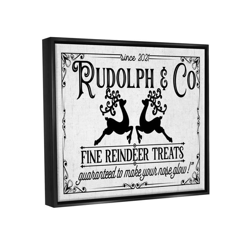 «Rudolph and Co Vintage Sign» par Lettré et doublé - impression sur bois, H 25 po x l 31 po x P 1,7 po