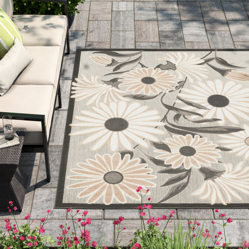 Tapis intérieur / extérieur beige Aloha, Rectangle 6 pi x 9 pi