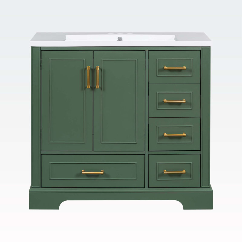 Armoire de salle de bain Breisch, Vert