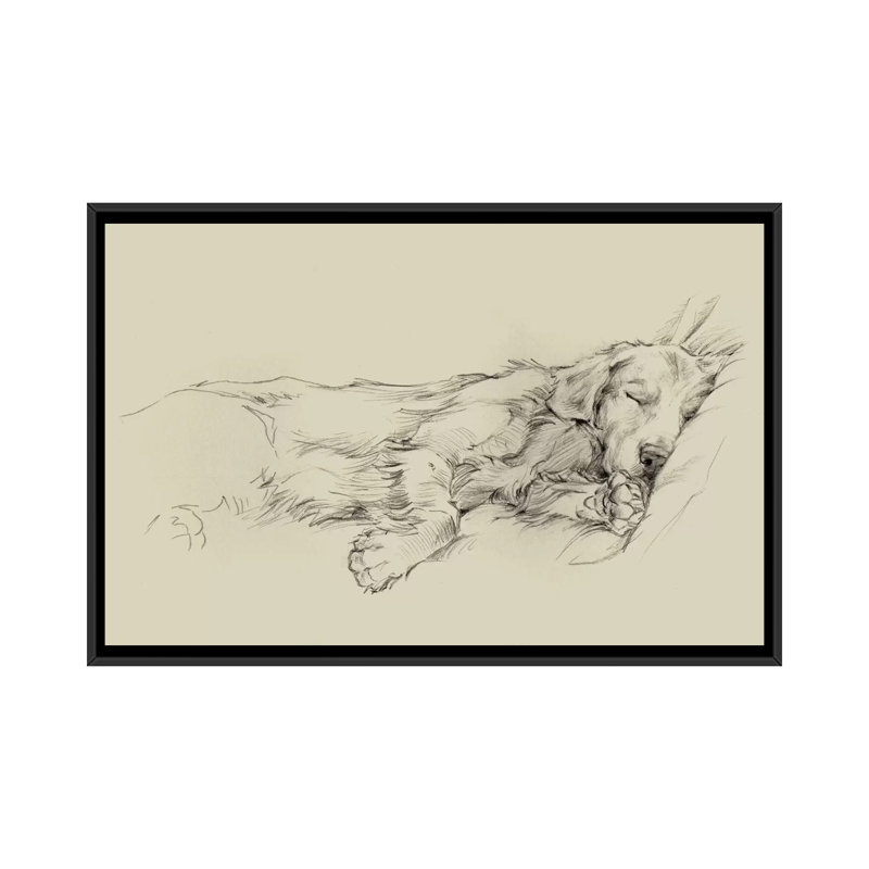 «Dog Days III», impression sur toile, H 18 po x l 26 po x p 1,5 po, Toile avec cadre noir