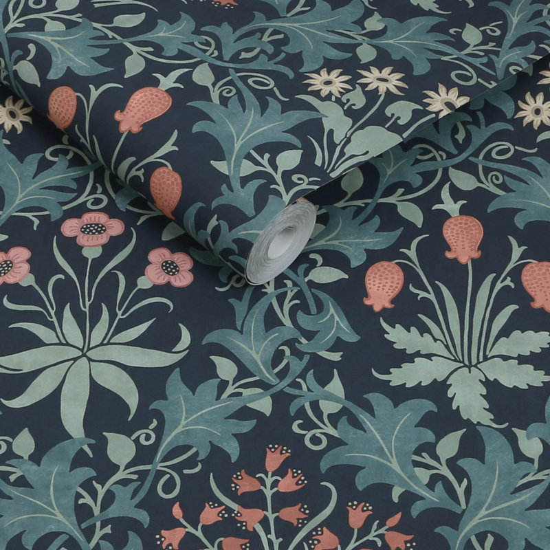 William Morris Celandine Forest Wallpaper, Blue