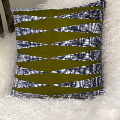 Geometric 100% Cotton Reversible Throw Pillow